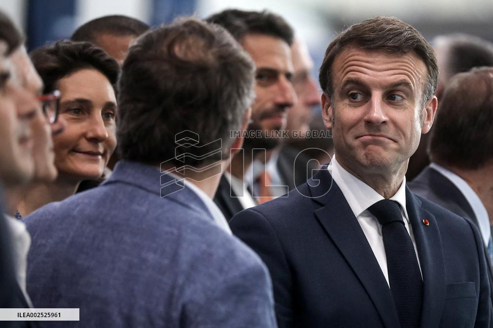 Macron Inaugurates The Olympic Aquatics Centre - Saint-Denis