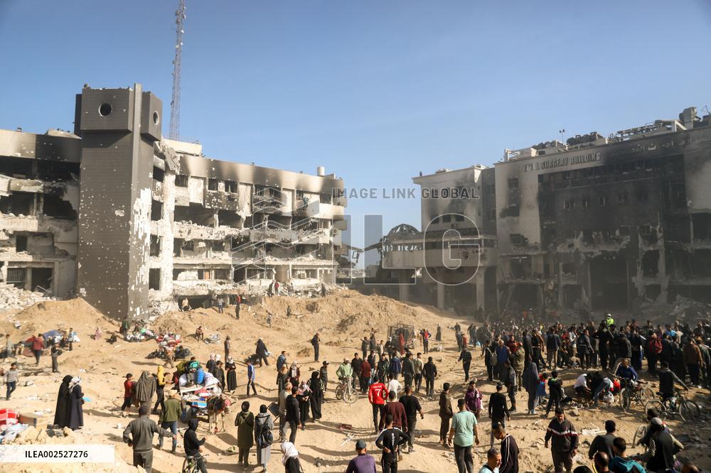 Israeli Troops Leave Gaza Al-Shifa Hospital Laying In Ruins