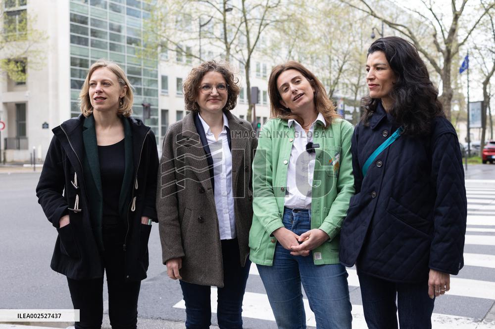 The Ecologists press conference about issues regarding Nestle bottled water - Paris