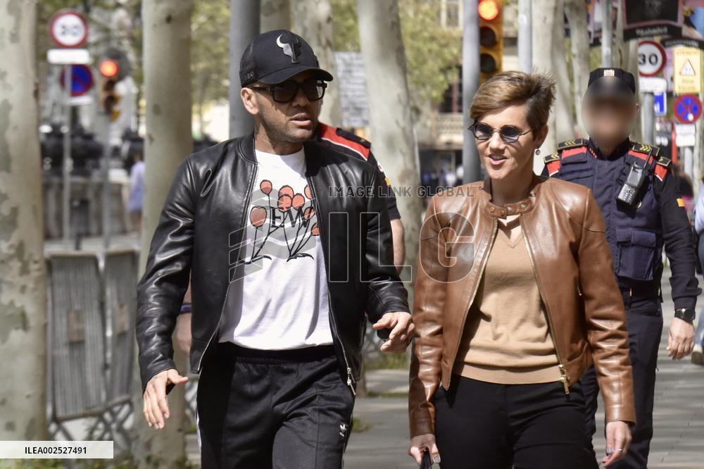 Dani Alves At The Court - Barcelona