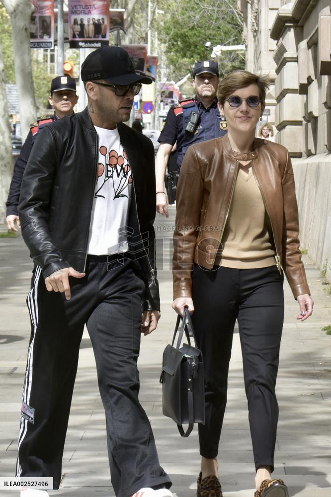 Dani Alves At The Court - Barcelona