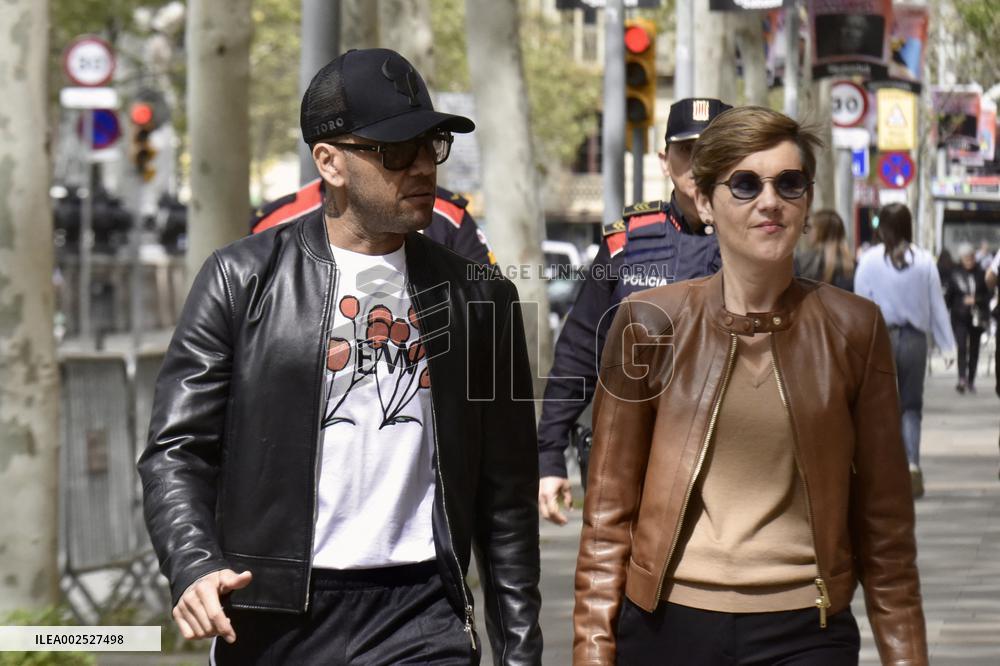 Dani Alves At The Court - Barcelona