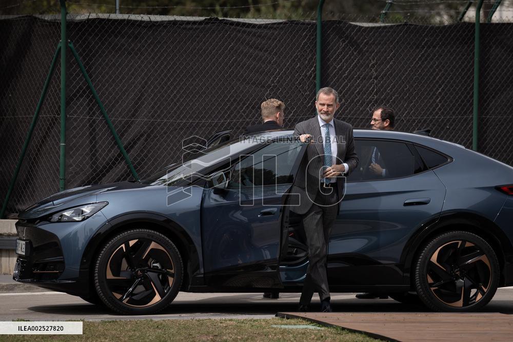 King Felipe VI Visits Seat Battery Assembly Plant - Barcelona