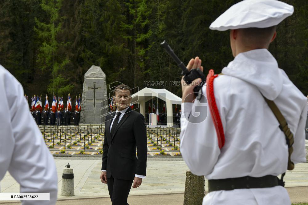 Macron At 80th Anniversary Of The Battle Of Glieres - France
