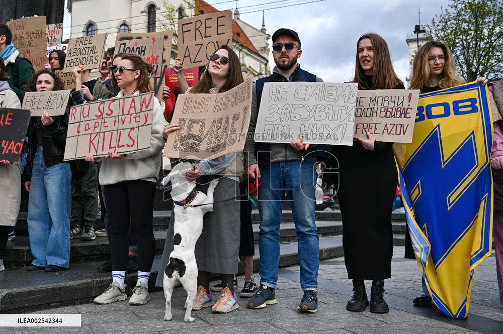 Dont Be Silent! Captivity Kills! rally in Lviv