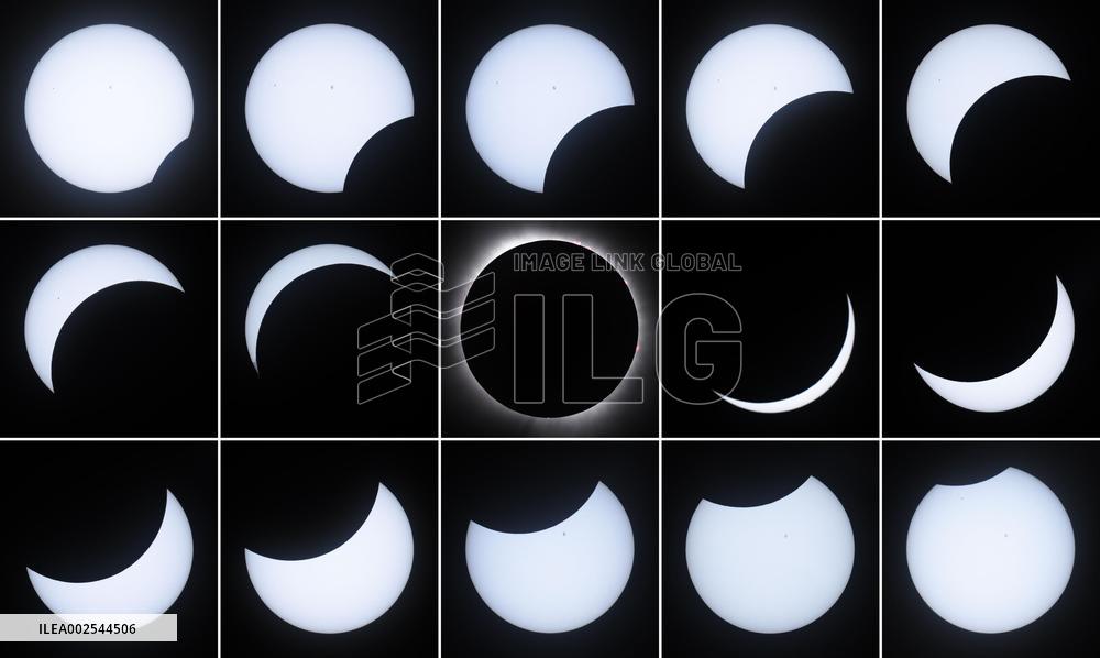 Total solar eclipse sweeps across N. American continent