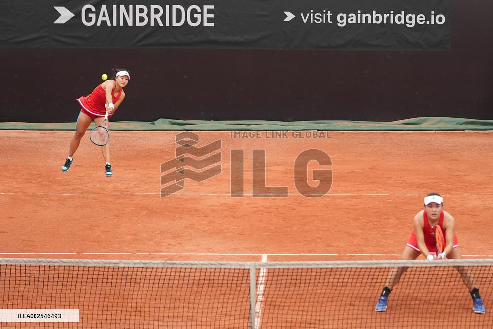 (SP)CHINA-CHANGSHA-TENNIS-BILLIE JEAN KING CUP-CHINA VS CHINESE TAIPEI