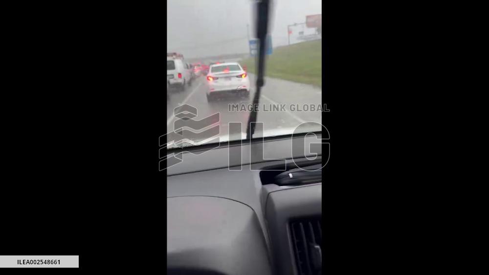 US: Thunderstorms Sweep Through Central Texas, Bringing Large Hail 2