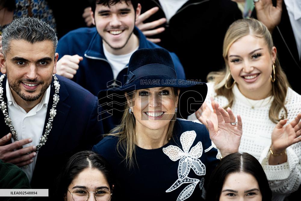 Queen Maxima Meets With Students - Amsterdam