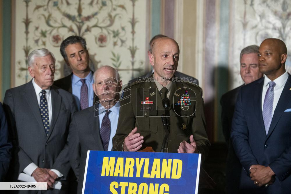 Press Conference On Baltimore’s Bridge Collapse - Washington