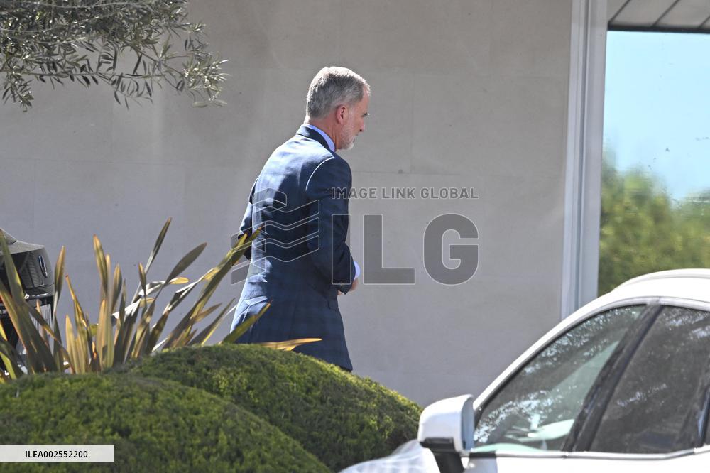 King Felipe Visits His Mother After Her Hospitalization - Madrid