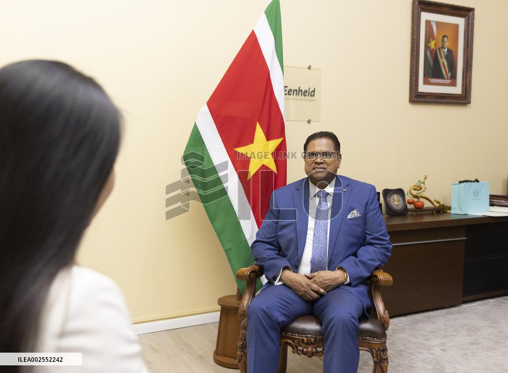 SURINAME-PARAMARIBO-PRESIDENT-INTERVIEW
