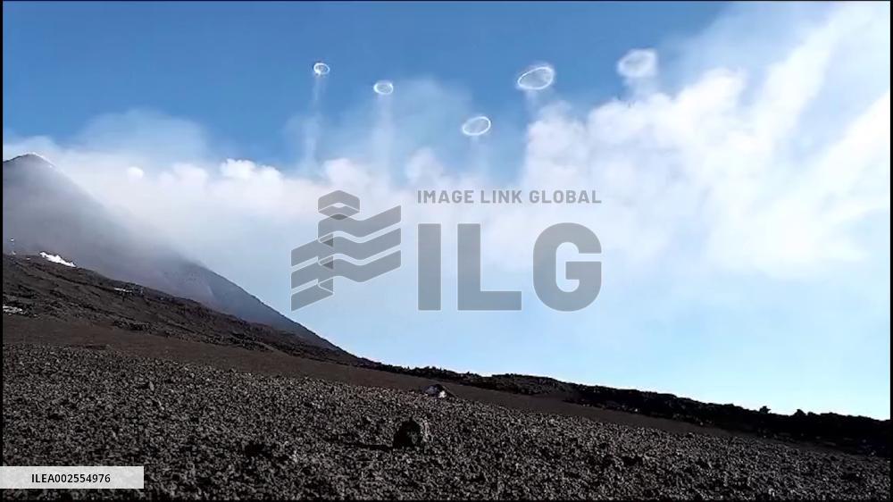 Italy: Mount Etna Blows Vortex Rings Into Sky 2