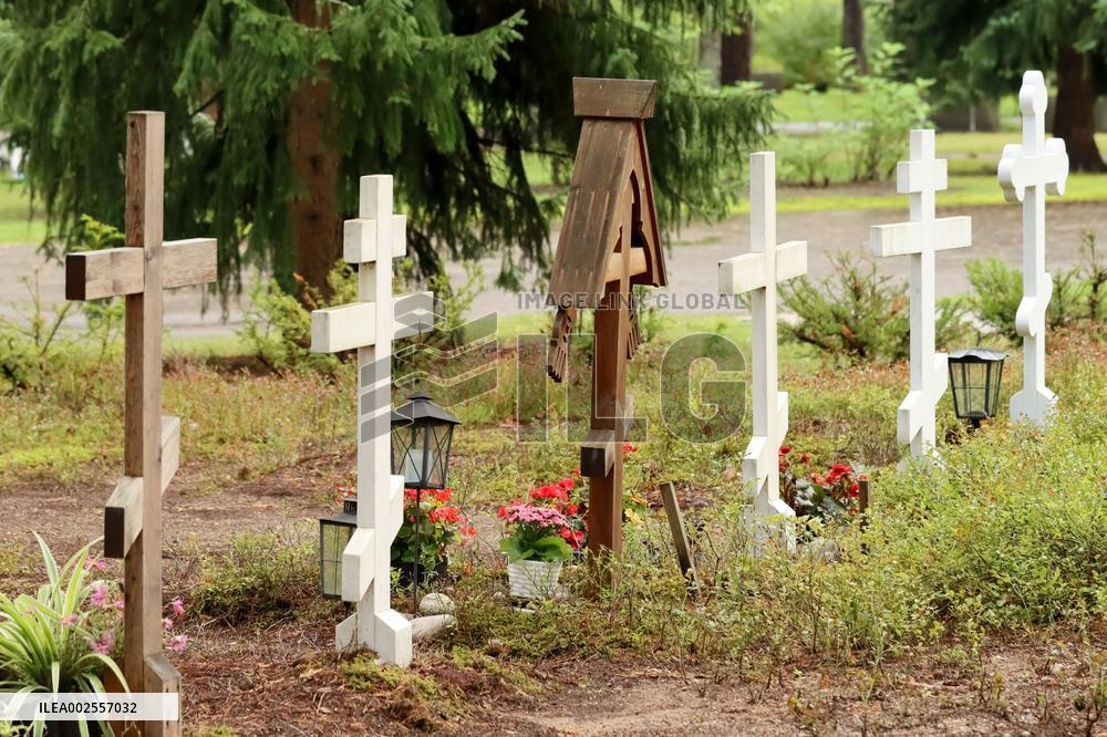 Orthodox parish cemetery on August 27, 2023 in Lohja.