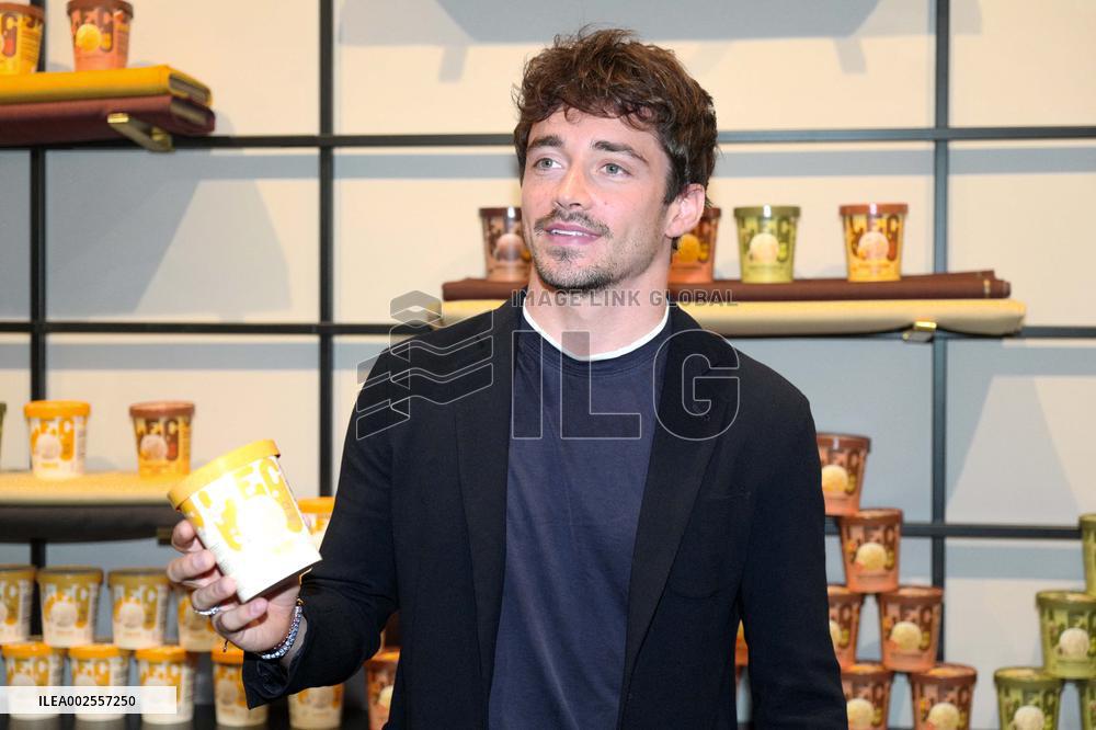 Charles Leclerc Presents His New Ice Cream Brand 'Lec' - Milan