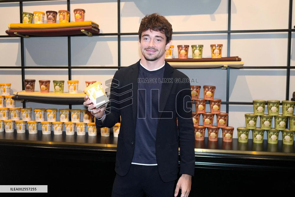 Charles Leclerc Presents His New Ice Cream Brand 'Lec' - Milan