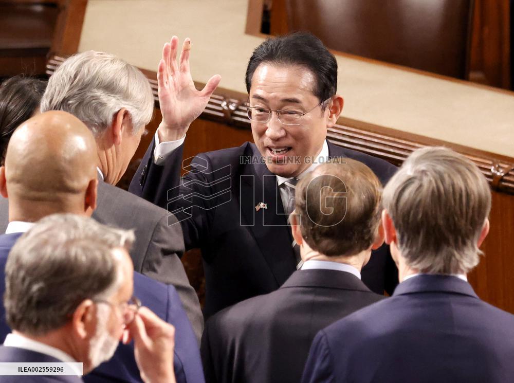 Japan PM Kishida addresses U.S. Congress