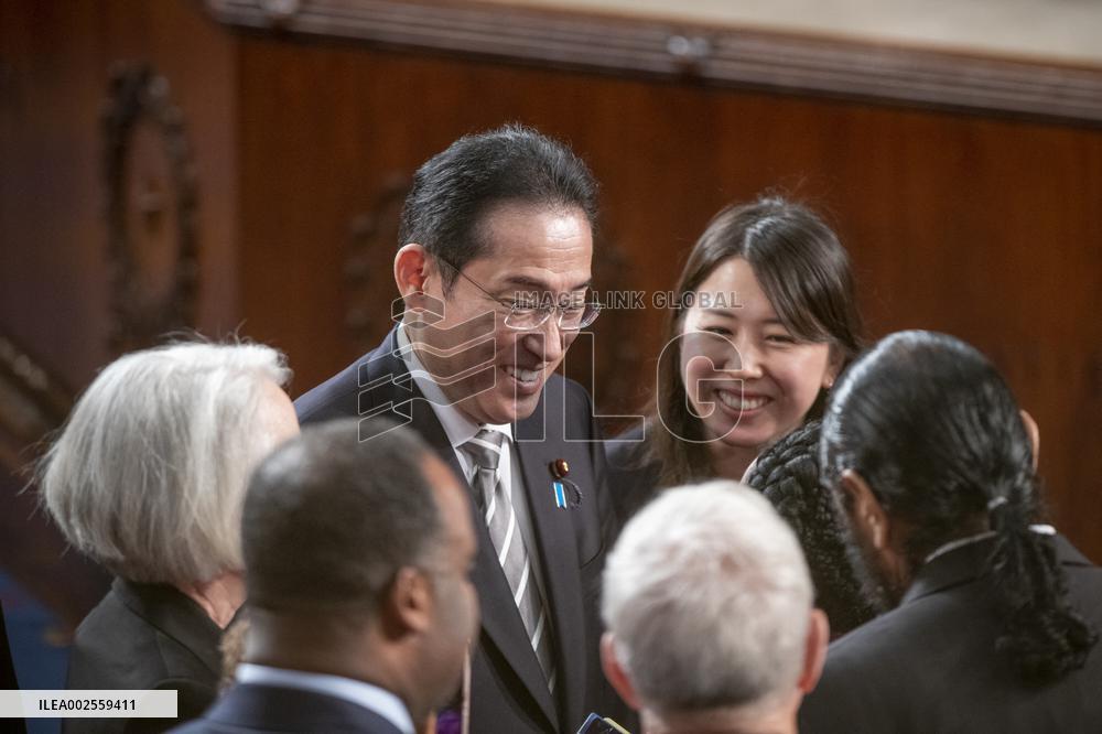 Japanese PM Kishida Addresses Joint Session Of Congress - Washington