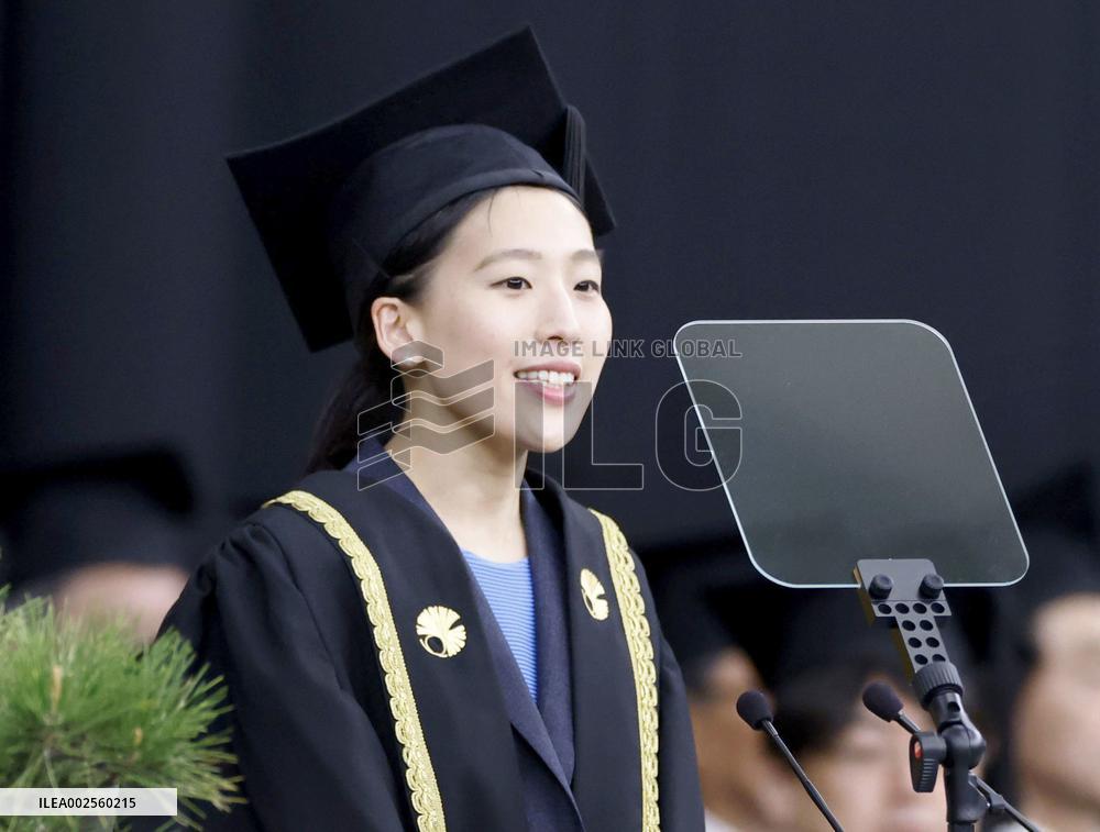Alumni Yoneda at Univ. of Tokyo welcome ceremony