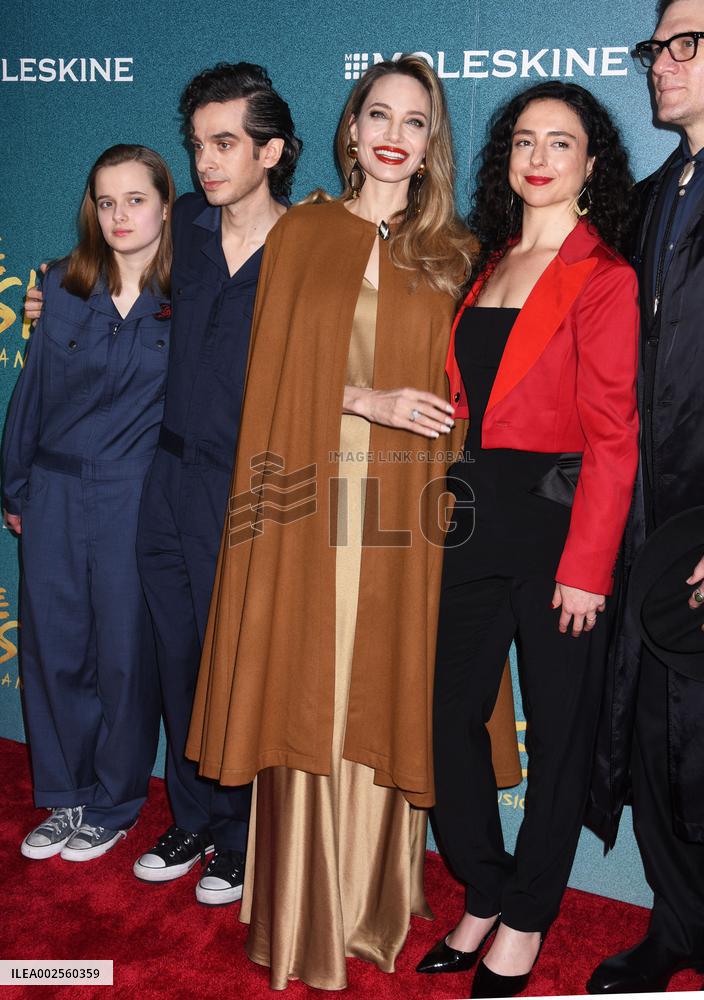 Angelina Jolie Attends The Outsiders Opening Night - NYC