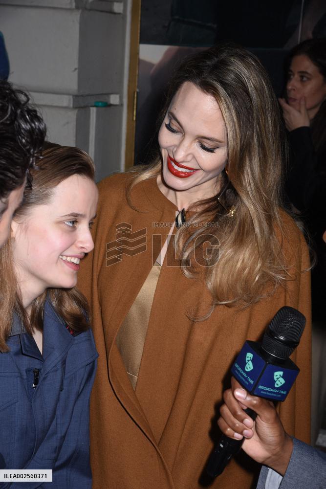 Angelina Jolie Attends The Outsiders Opening Night - NYC