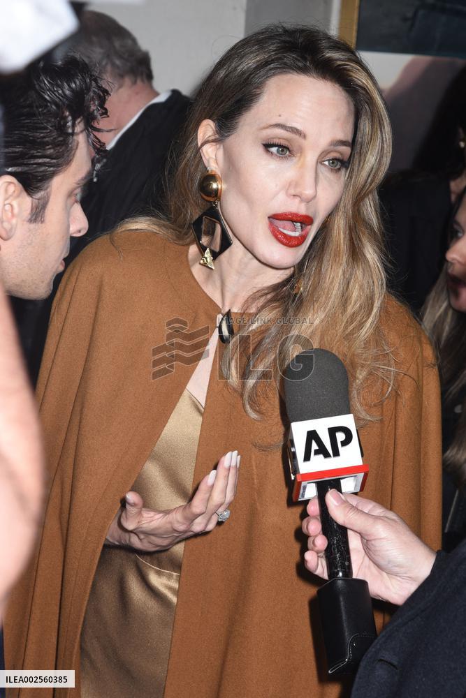 Angelina Jolie Attends The Outsiders Opening Night - NYC
