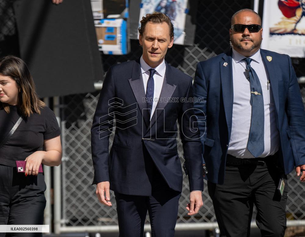 Tom Hiddleston At Jimmy Kimmel Live - LA