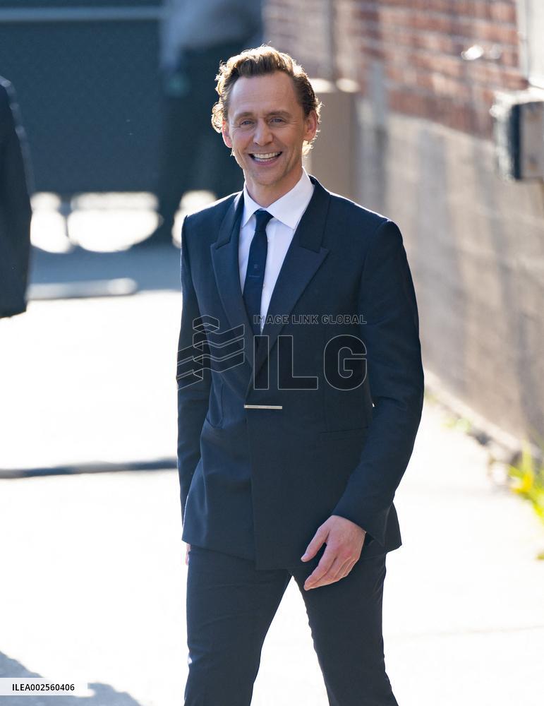 Tom Hiddleston At Jimmy Kimmel Live - LA