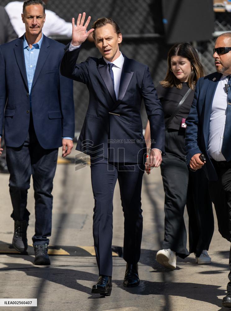 Tom Hiddleston At Jimmy Kimmel Live - LA