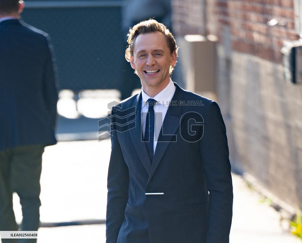 Tom Hiddleston At Jimmy Kimmel Live - LA