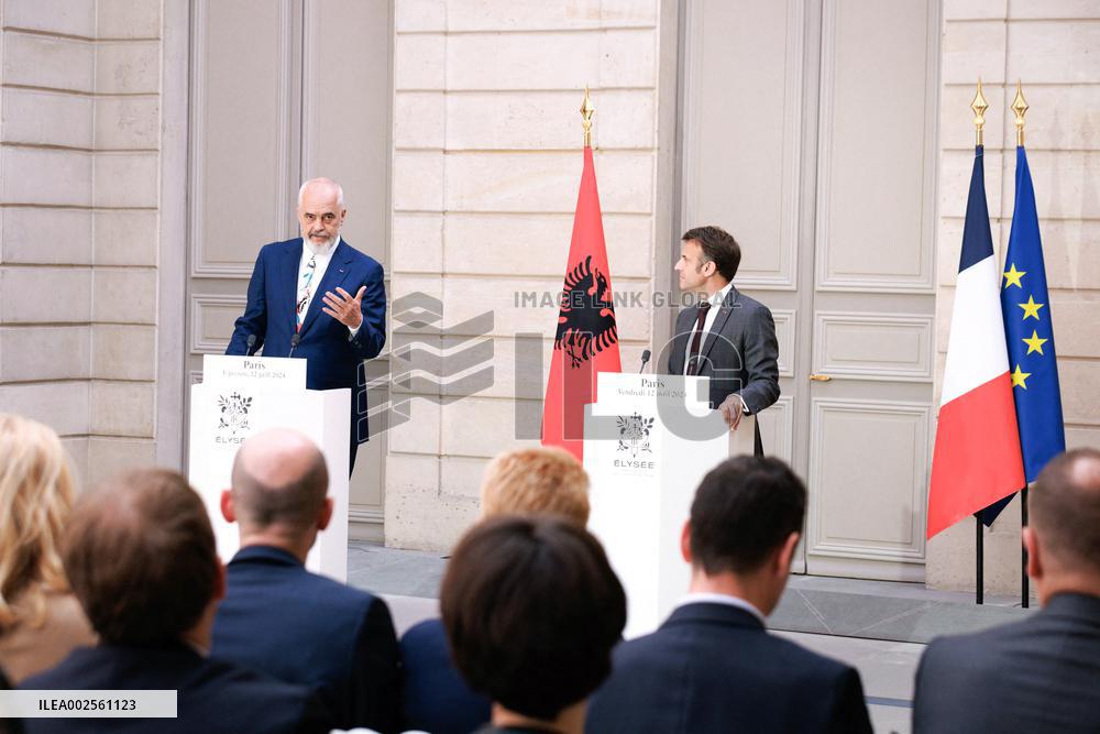 President Macron Welcomes Albania Prime Minister - Paris