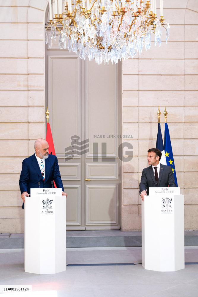 President Macron Welcomes Albania Prime Minister - Paris