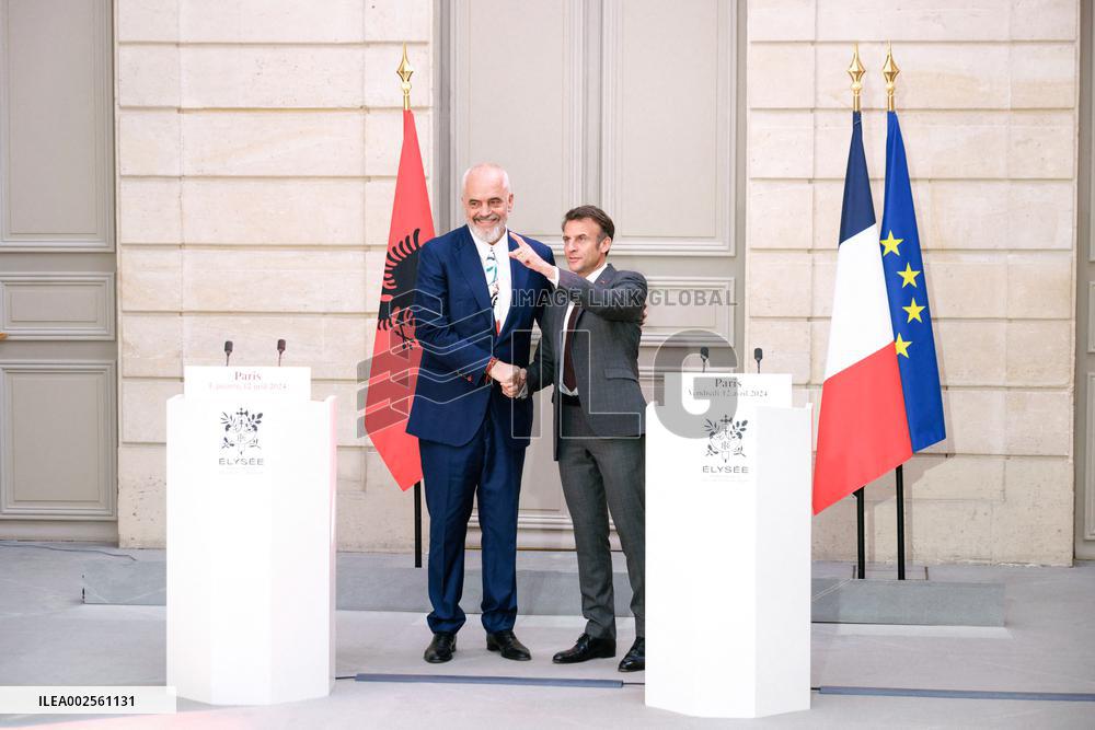 President Macron Welcomes Albania Prime Minister - Paris