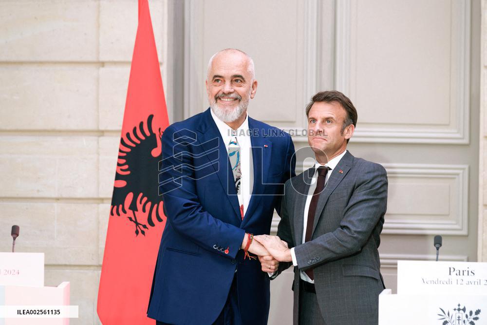 President Macron Welcomes Albania Prime Minister - Paris