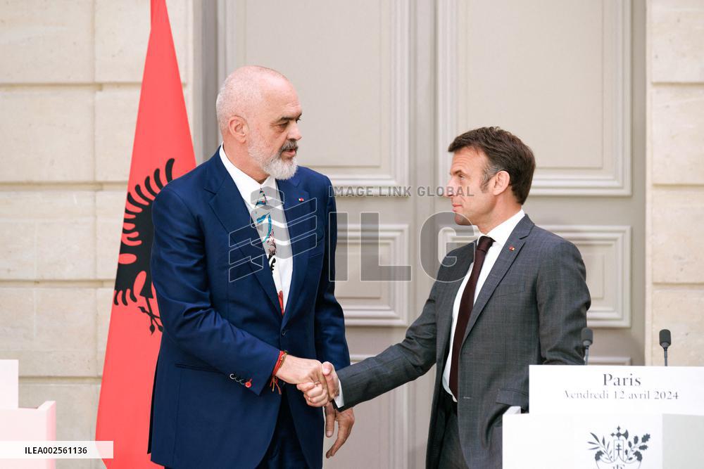 President Macron Welcomes Albania Prime Minister - Paris