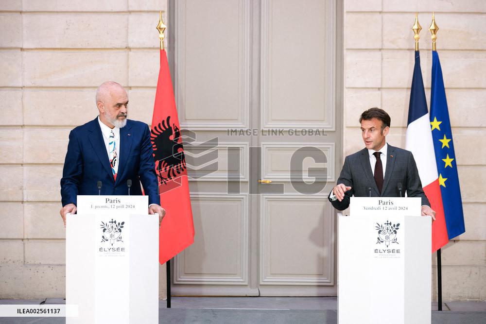 President Macron Welcomes Albania Prime Minister - Paris