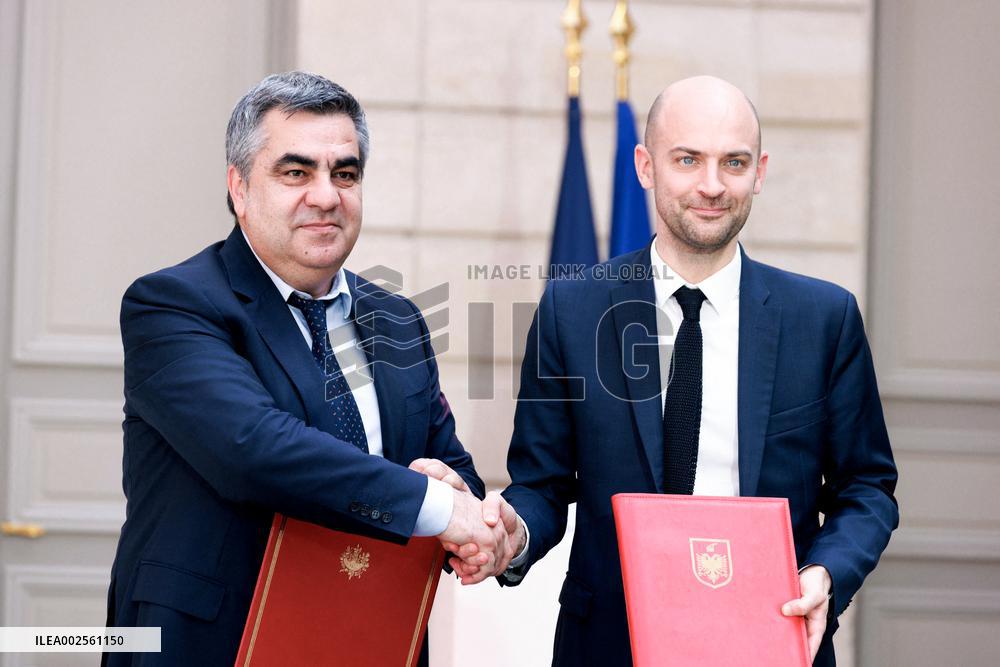 President Macron Welcomes Albania Prime Minister - Paris