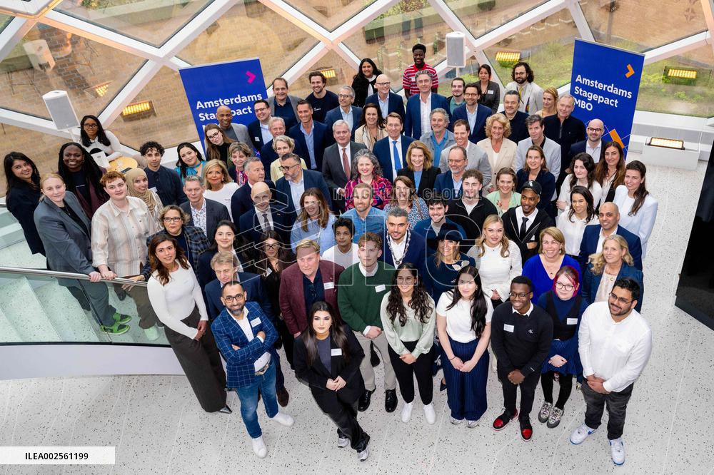 Queen Maxima Visits Amsterdam Stagepact MBO - Netherlands