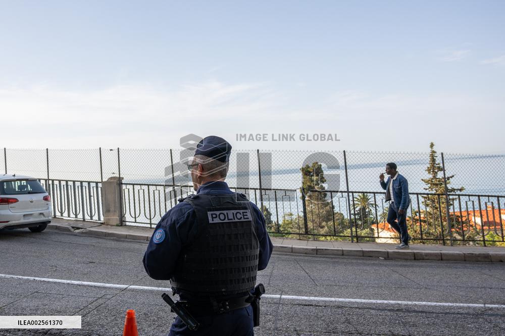 Visit To The Border Post Between France And Italy - Menton