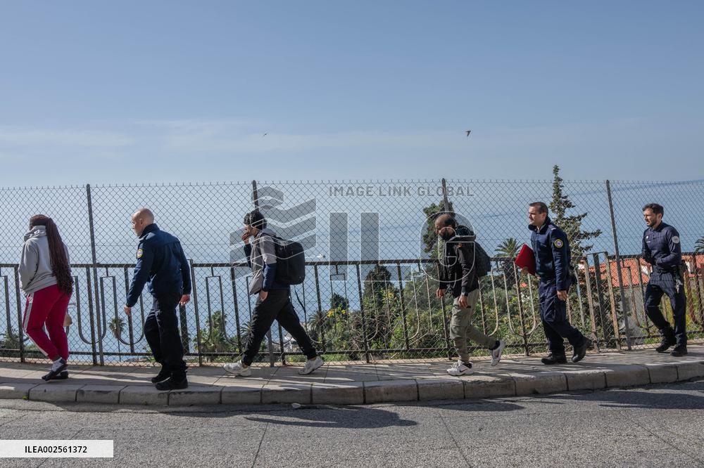 Visit To The Border Post Between France And Italy - Menton