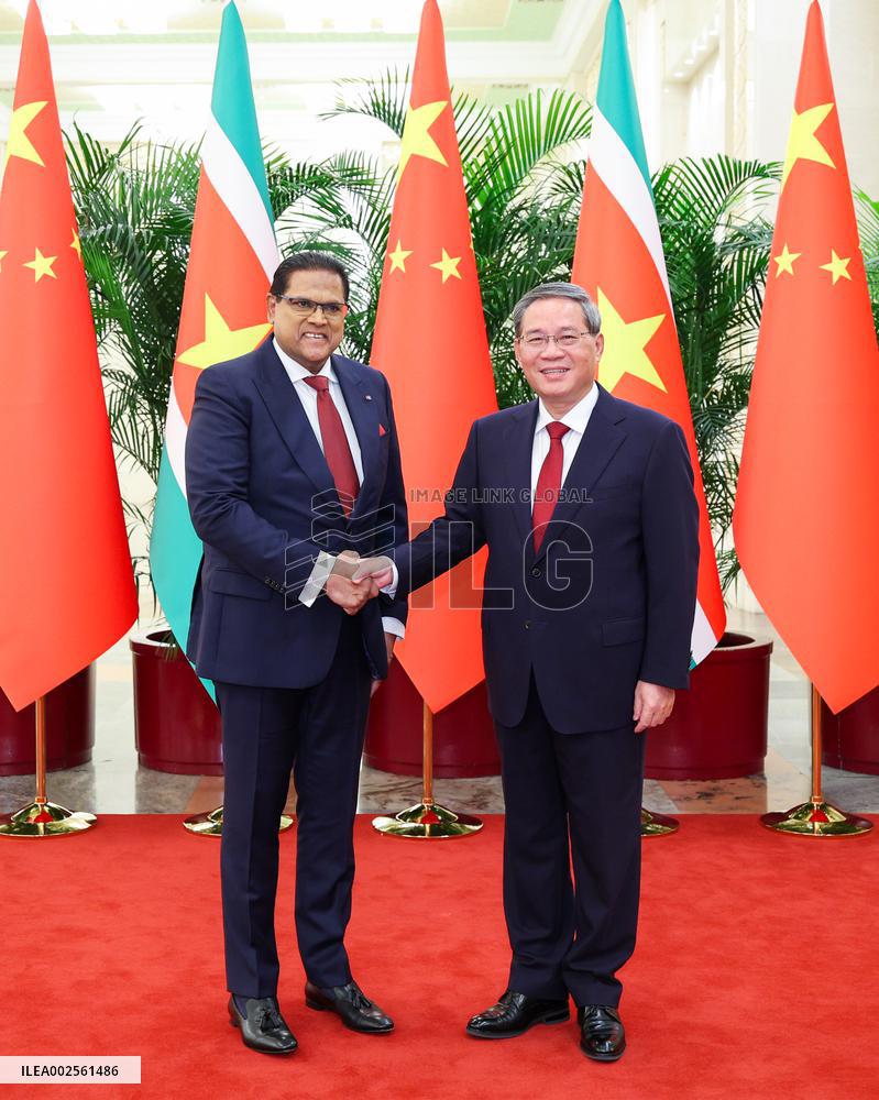 CHINA-BEIJING-LI QIANG-SURINAMESE PRESIDENT-MEETING (CN)