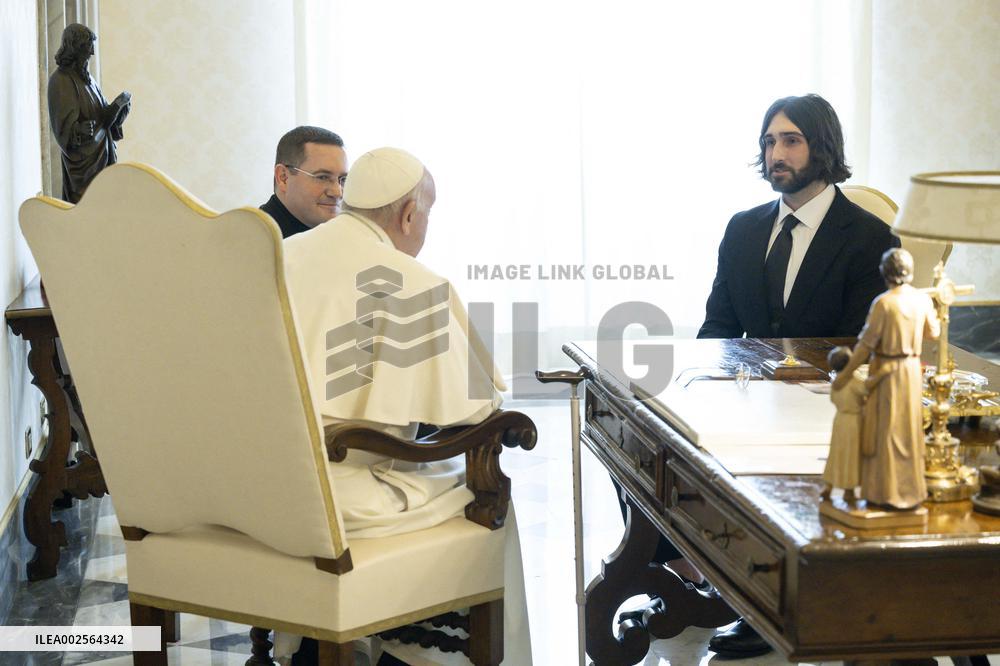 Pope Francis receives co-founder and CEO of the Cohere company