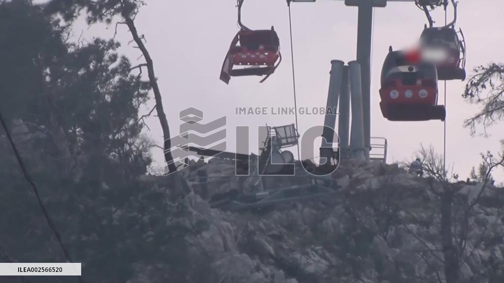 Cable car accident kills 1, wounds 17 in Türkiye's Antalya