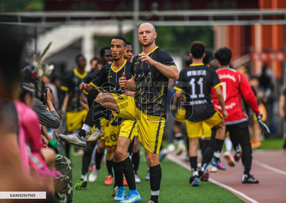 (SP)CHINA-RONGJIANG-FOOTBALL-VILLAGE SUPER LEAGUE-FRIENDLY MATCH(CN)