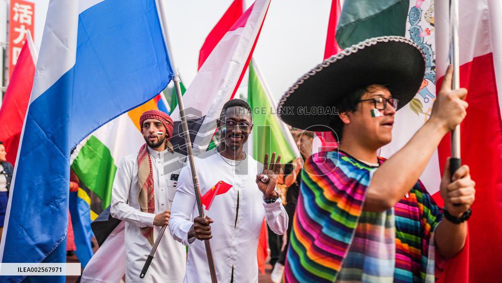 (SP)CHINA-RONGJIANG-FOOTBALL-VILLAGE SUPER LEAGUE-FRIENDLY MATCH(CN)