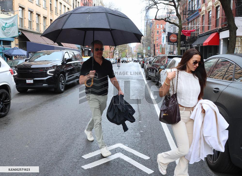 Jennifer Lopez Heads To Lunch With Matt Damon - NYC