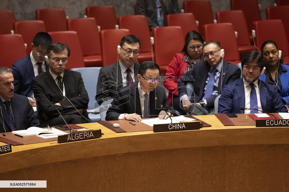 UN-SECURITY COUNCIL-EMERGENCY MEETING-CHINESE ENVOY
