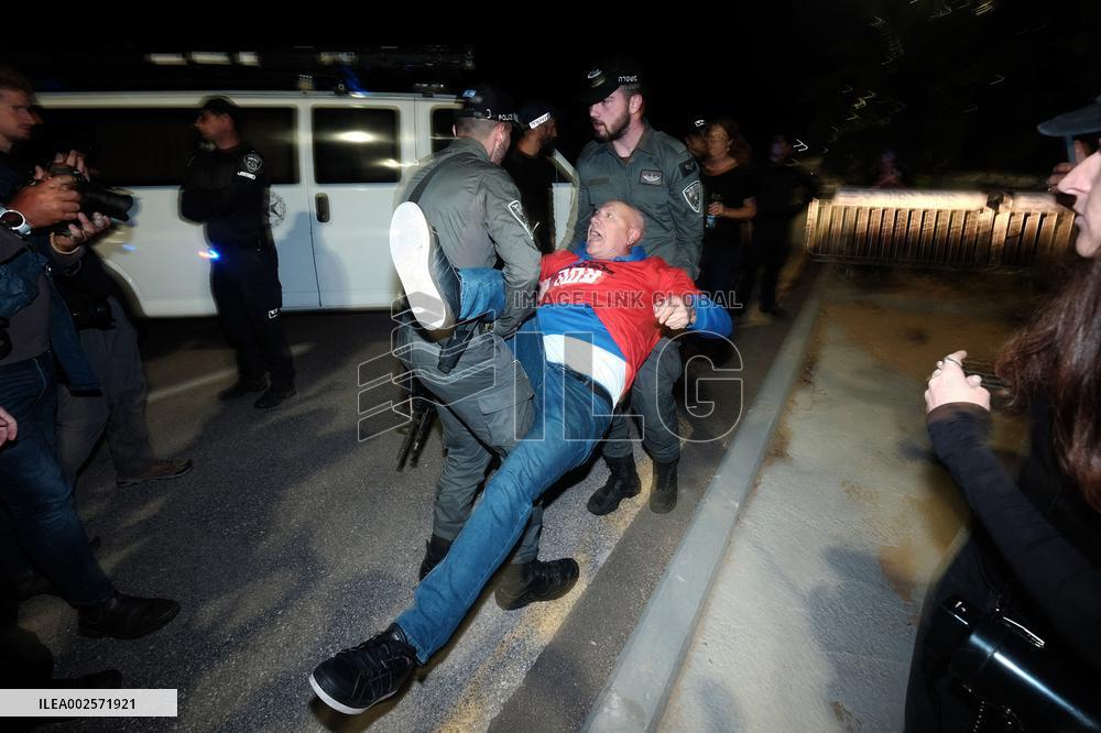 Anti-Netanyahu Protest In Caesarea - Israel