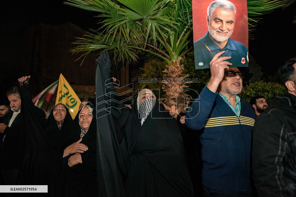 Iranians Celebrate After Attack On Israel - Tehran