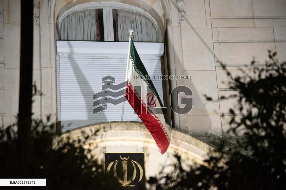 UEJF Protest Outside Iranian Embassy - Paris